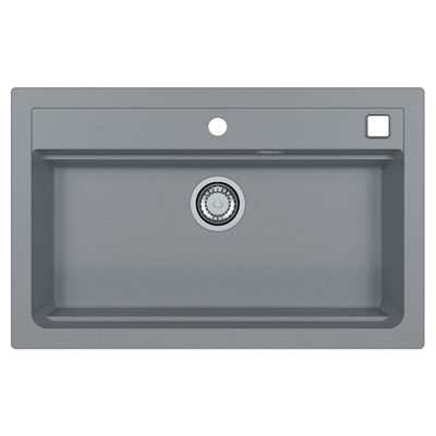 Мойка кухонная Alveus Granital Atrox 40 Concrete-G81 790х500х195 с сифоном, серая 1140446 - фото 546944