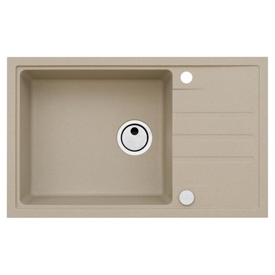 Мойка кухонная Alveus Granital Intermezzo 130 Beige-G55 780х480х200 с сифоном, бежевая 1117048 - фото 547069