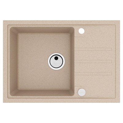 Мойка кухонная Alveus Granital Intermezzo 40 Beige-G55 680х480х200 с сифоном, бежевая 1144966 - фото 547083