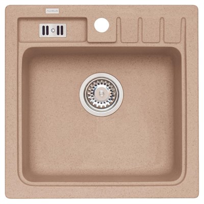 Мойка кухонная Alveus Granital Niagara 20 Beige-G55 465х465х180 с сифоном, бежевая 1089483 - фото 547092