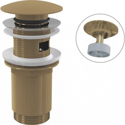 Водослив ALCAPLAST для умывальника click/clack 5/4, цельнометаллический A392-G-B" A392-G-B - фото 547314