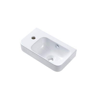 Раковина Aquame AQM5005L/R, 45 см, подвесная, с отверстием под смеситель, установка левая/правая, цвет белый AQM5005L - фото 885110