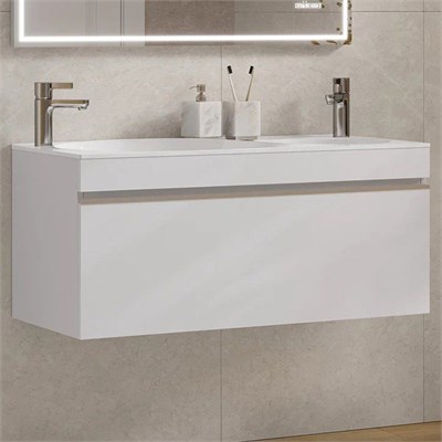 Тумба с раковиной подвесная Velvex Otto tp.OTO.OTT.100.1Y белый глянец, 100 см tp-oto-ott-100-1y белый глянец-com