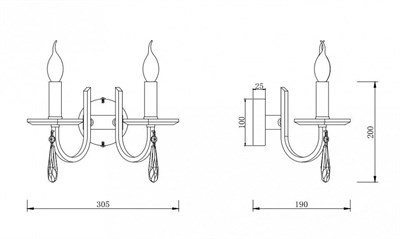 Бра Freya Forte FR1006WL-02G MY_FR1006WL-02G