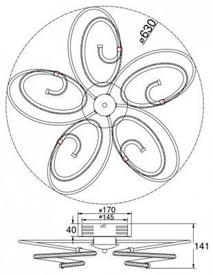 Потолочная люстра Freya Blossom FR6017CL-L60CH MY_FR6017CL-L60CH