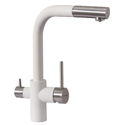 Смеситель для кухни с выдвижным изливом и подключением фильтра Florentina КРИСТАЛЛ 333.32H.2123.201, жасмин 333.32H.2123.201