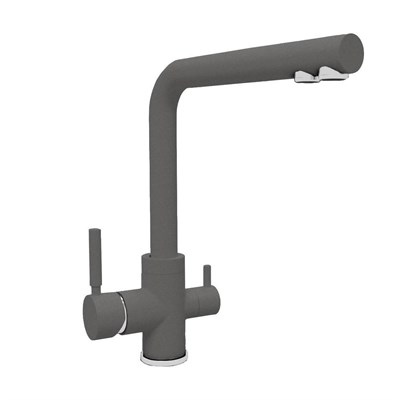 Смеситель для кухни с подключением фильтра Florentina АЛЬДО 333.40H.2123.307, серый шёлк 333.40H.2123.307