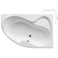 Акриловая ванна Ravak Rosa II 170x105 Правая (C421000000)
