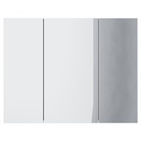 Зеркальный шкаф Dreja  ALMI, 80 см, 3 дверцы, 6 стеклянных полок, белый (99.9011)
