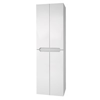 Пенал Dreja  QL50, 50 см, подвесной/напольный, 4 дверцы, 4 стеклянные полки, белый глянец (99.0011)