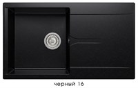 Кухонная мойка  Polygran (Gals-860 №16 черный) (408005)