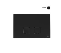 Клавиша смыва механическая двойная OLI Plain, пластик, soft-touch черный (070829)