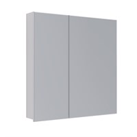 Шкаф зеркальный Lemark UNIVERSAL 80х80 см 2-х дверный, цвет корпуса: Белый глянец (LM80ZS-U)