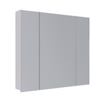 Шкаф зеркальный Lemark UNIVERSAL 90х80 см 3-х дверный, цвет корпуса: Белый глянец (LM90ZS-U)