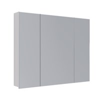 Шкаф зеркальный Lemark UNIVERSAL 100х80 см 3-х дверный, цвет корпуса: Белый глянец (LM100ZS-U)