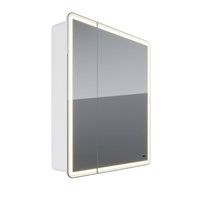 Шкаф зеркальный Lemark ELEMENT 70х80 см 2-х дверный, с подсветкой, с розеткой, цвет корпуса: Белый (LM70ZS-E)