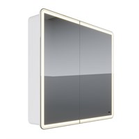 Шкаф зеркальный Lemark ELEMENT 90х80 см с подсветкой, с розеткой, цвет корпуса: Белый (LM90ZS-E)
