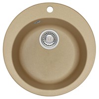 Мойка кухонная Alveus Granital Genesis Boogie Beige-G55 505х505х190 с сифоном, бежевая 1133429