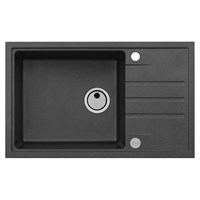 Мойка кухонная Alveus Granital Intermezzo 130 Carbon-G91 780х480х200 с сифоном, черная 1117050