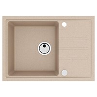 Мойка кухонная Alveus Granital Intermezzo 40 Beige-G55 680х480х200 с сифоном, бежевая 1144966