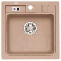 Мойка кухонная Alveus Granital Niagara 20 Beige-G55 465х465х180 с сифоном, бежевая 1089483