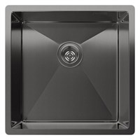 Кухонная мойка Rivelato Rinox 4444 UN PVD black, 44 x 44 см, цвет черный 4444 UN PVD black