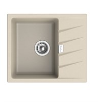 Кухонная мойка Rivelato Raum RM-58 beige scuro, 58 x 50 см, кварц, цвет темно-бежевый RM-58 beige scuro