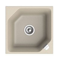 Кухонная мойка Rivelato Locus LS-50 beige scuro, 50 x 50 см, кварц, цвет темно-бежевый LS-50 beige scuro