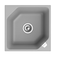 Кухонная мойка Rivelato Locus LS-50 grigio metallizzat, 50 x 50 см, кварц, цвет серый металлик LS-50 grigio metallizzat