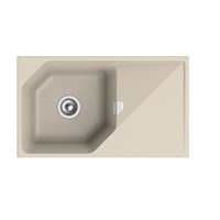 Кухонная мойка Rivelato Locus LS-85 beige scuro, 85 x 50 см, кварц, цвет темно-бежевый LS-85 beige scuro