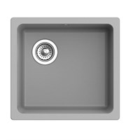 Кухонная мойка Rivelato Berkana BK-45 grigio metallizzato, 48,5 x 45,5 см, кварц, цвет серый металлик BK-45 grigio metallizzato