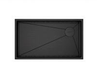 Мойка кухонная Paulmark Next-Skew-740, PM887444-GM, вороненая сталь PM887444-GM