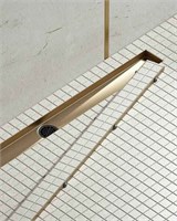 Душевой лоток Timo Drain System 100 DS230210/17 с решеткой Золото матовое / под плитку DS230210/17