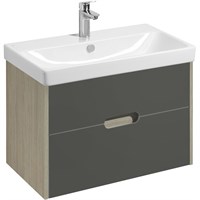 Тумба с раковиной Aquaton Оливия 80 1A2831K0OLUG0 подвесная Грей Дуб Ойстер 1A2831K0OLUG0