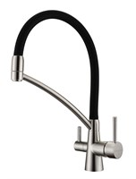 Смеситель Paulmark Siegen Si213111-NI для кухонной мойки, с подключением к фильтру, никель Si213111-NI