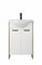 Тумба с умывальником для ванной комнаты, напольная,белая/под дерево, 50 см, Volga, Milardo, VOL50W2M95K (VOL50W2M95K) VOL50W2M95K