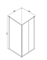 Душевой уголок BRAVAT Drop без поддона одна складная дверь 900x900x2000  (BS090.2120A) BS090.2120A