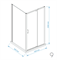 Душевой уголок BRAVAT Line без поддона с одной распашной дверью 900x900x2000  (BS090.2113A) BS090.2113A