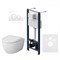 Комплект унитаза с инсталляцией AM.PM Awe IS49001.111738 с сиденьем Микролифт и Белой клавишей смыва IS49001.111738
