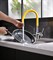 Смеситель Lemark Comfort LM3075C-Yellow для кухонной мойки, с подключением к фильтру питьевой воды, хром/желтый LM3075C-Yellow