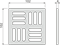 Решетка для сливных трапов AlcaPlast MPV011 102x102 мм, нержавеющая сталь MPV011
