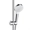 Душевой гарнитур Hansgrohe Crometta 1jet 26533400, 1 режим струи, штанга 65 см, корпус хром, лицевая часть белая 26533400 - фото 390312 Душевой гарнитур Hansgrohe Crometta 1jet 26533400, 1 режим струи, штанга 65 см, корпус хром, лицевая часть белая 26533400 - фото 390312