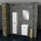 Пенал Dreja  ALMI, 35 см, подвесной/напольный, универсальный, 2 дверцы, 4 стеклянные полки, белый глянец (99.0208) - фото 441895