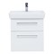 Тумба Dreja  Q MAX, 55 см, подвесная, 2 ящика, белый глянец (77.0001W) 77.0001W