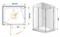 Душевой уголок Cezares ELENA-W-AH-1-90/80-P-Cr-R профиль Хром стекло рифленое ELENA-W-AH-1-90/80-P-Cr-R