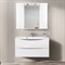 Зеркало со шкафом BelBagno MARINO-SPC-1000/750-2A-BL-P 100 с подсветкой Bianco Lucido MARINO-SPC-1000/750-2A-BL-P