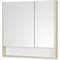 Зеркальный шкаф Aquaton Сканди 90 белый, дуб верона - фото 477601