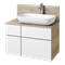 1A2445K1MIX40 Набор: 1A244501MIX40 Тумба-умывальник Мишель 80 Дуб Эндгрейн/ 732700B000 Раковина Мила/ 1A253003MIX40 ЛВДСП 1A2445K1MIX40