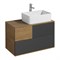 1A2472K1TEKA0 Набор: 1A247201TEKA0 Тумба-умывальник Терра 85 Дуб Кантри/Антрацит/ 732700B000 раковина Мила 1A2472K1TEKA0