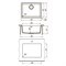Кухонная мойка Lemark Sinara 540-U 9910073, 54 см, искусственный камень, цвет антрацит 9910073